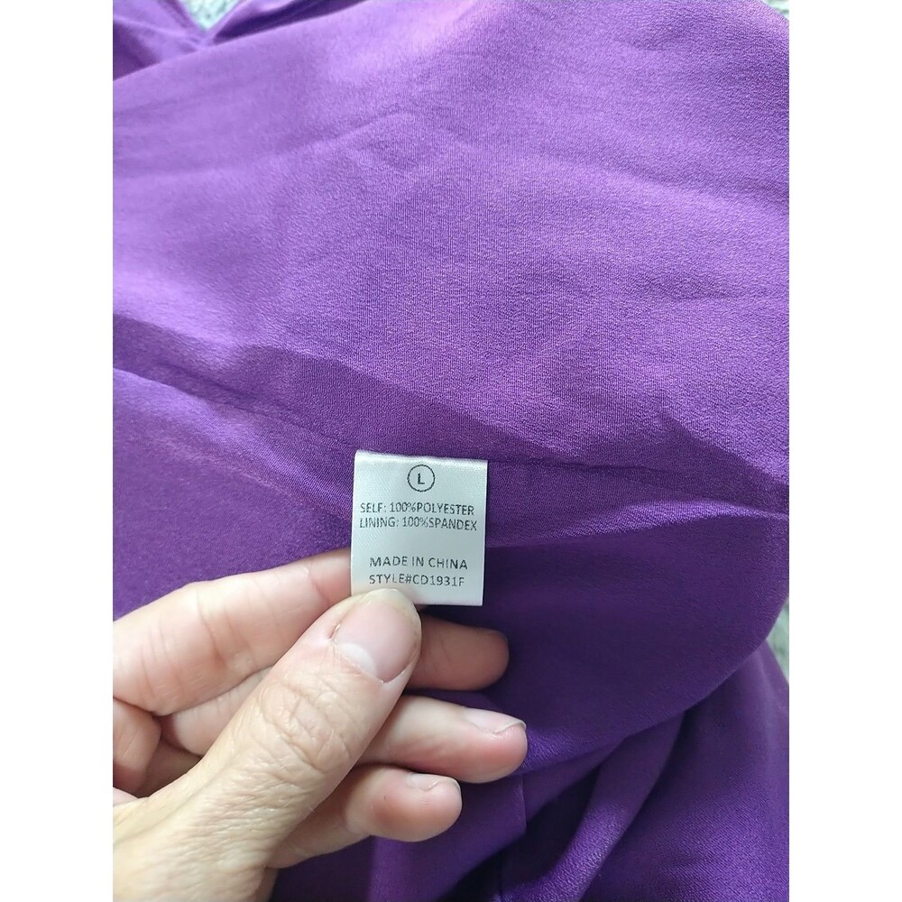 Fashion Nova Strapless Purple Maxi Side Slit Dress Nwt Purple Y2K City - Picture 14 of 14